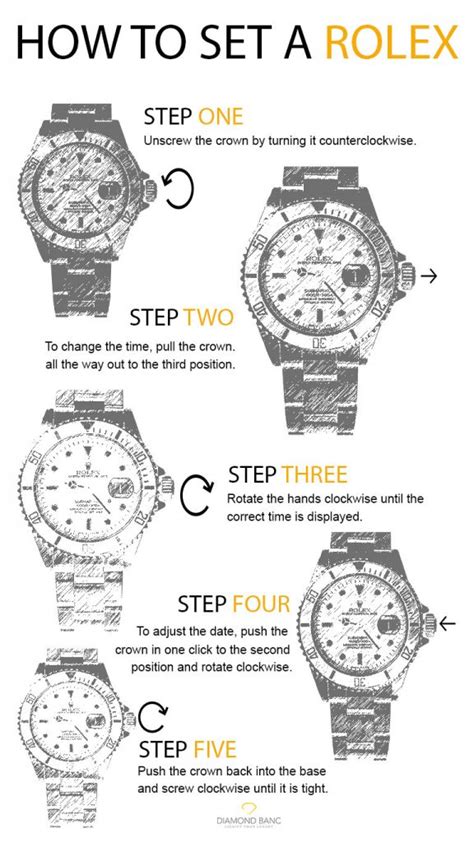 how to adjust time in rolex watch|setting time on Rolex watch.